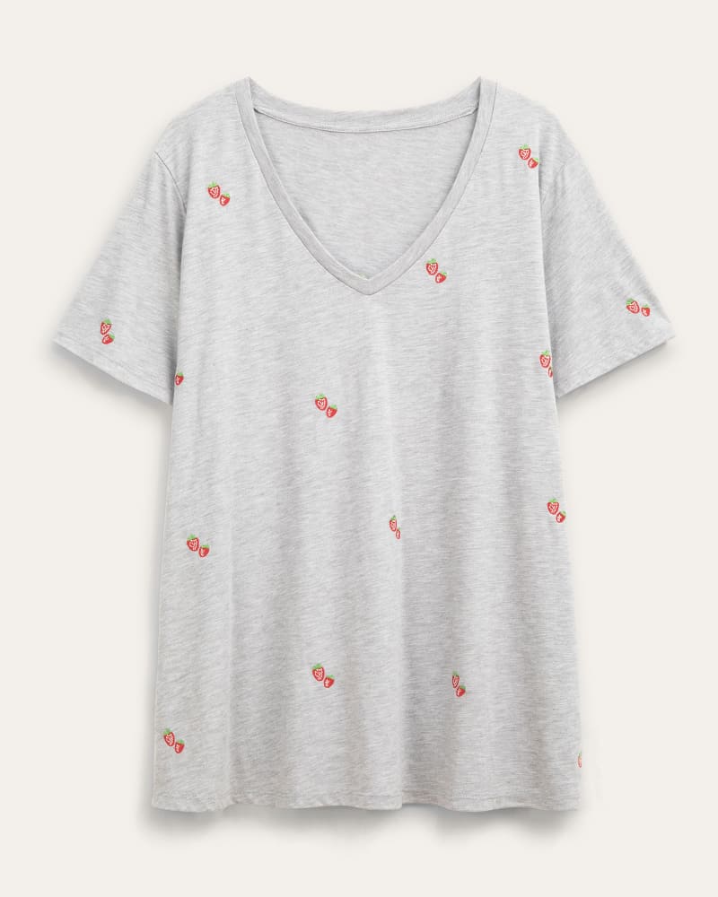 Front of plus size Kyle Embroidered Short Sleeve Tee by Meri Skye | Dia&Co | dia_product_style_image_id:197354